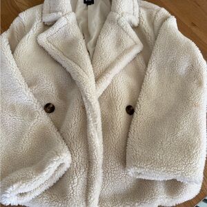 Women's GAP Cream Sherpa Jacket